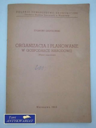 ORGANIZACJA I PLANOWANIE W GOSPODARCE NARODOWEJ