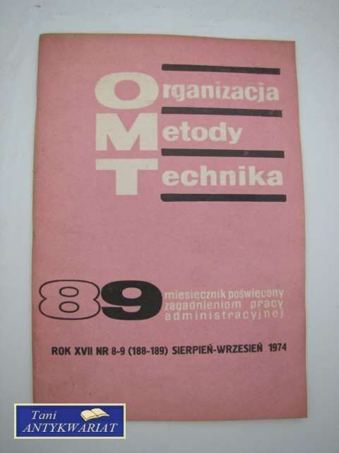 ORGANIZACJA METODY TECHNIKA NR 8-9
