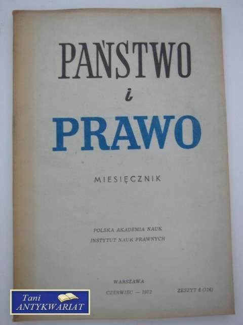 PAŃSTWO I PRAWO-CZERWIEC 1972
