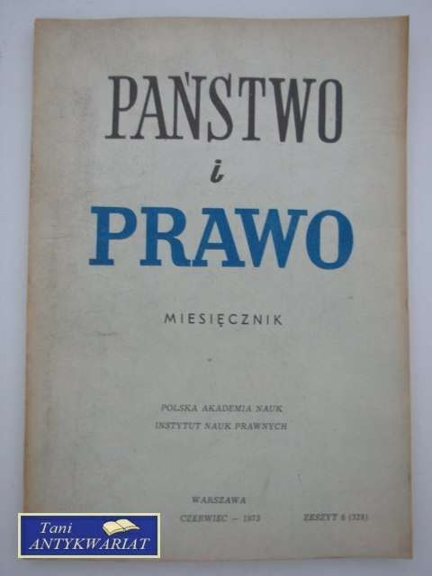 PAŃSTWO I PRAWO-CZERWIEC 1973