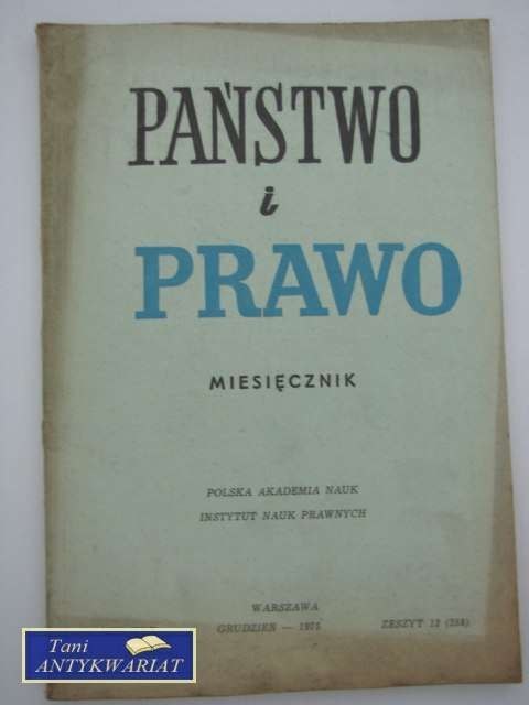 PAŃSTWO I PRAWO-GRUDZIEŃ 1975