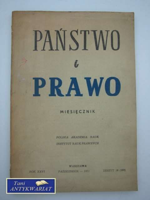 PAŃSTWO I PRAWO-PAŹDZIERNIK '71