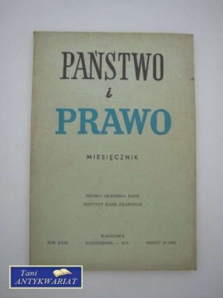 PAŃSTWO I PRAWO-PAŹDZIERNIK '74