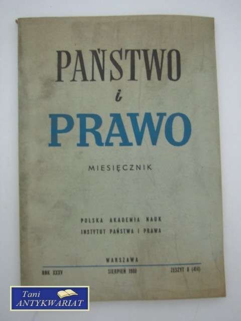 PAŃSTWO I PRAWO-SIERPIEŃ 80