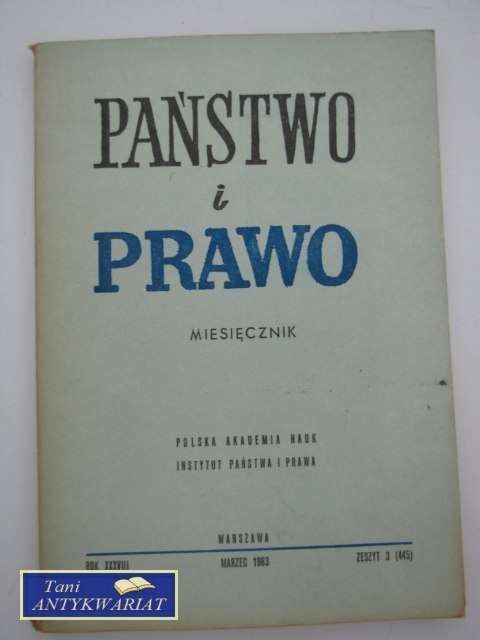 PAŃSTWO I PRAWO