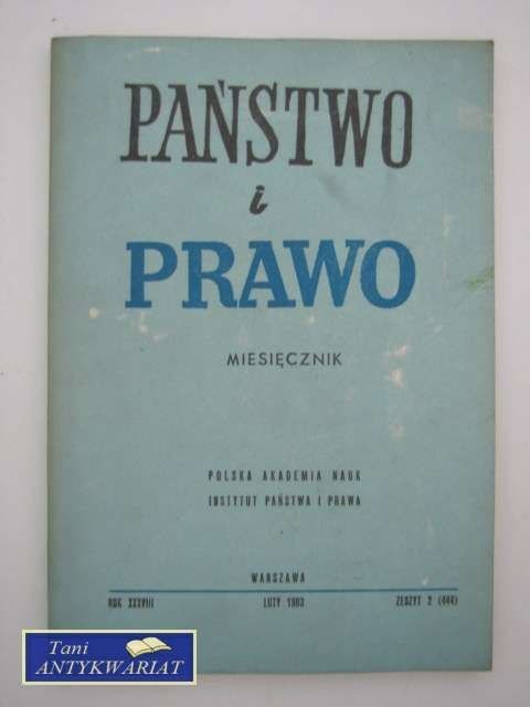 PAŃSTWO I PRAWO