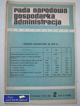 ROZWÓJ ROLNICTWA W 1975 R.- NR 2