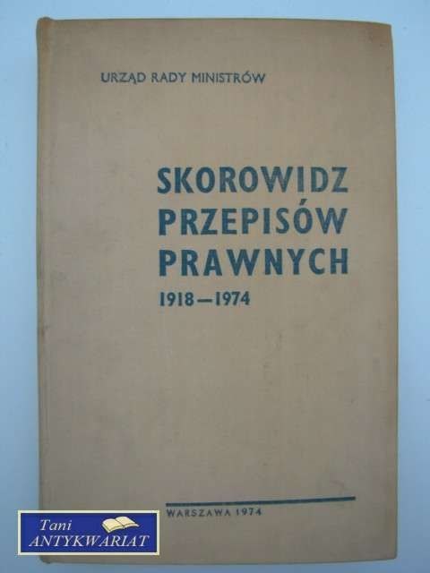 SKOROWIDZ PRZEPISÓW PRAWNYCH