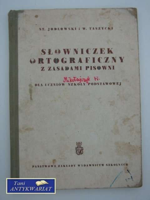 SŁOWNICZEK ORTOGRAFICZNY Z ZASADAMI
