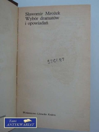 WYBÓR DRAMATÓW I OPOWIADAŃ