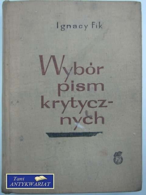 WYBÓR PISM KRYTYCZNYCH