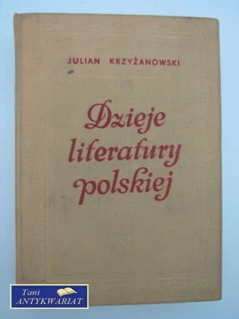 DZIEJE LITERATURY POLSKIEJ