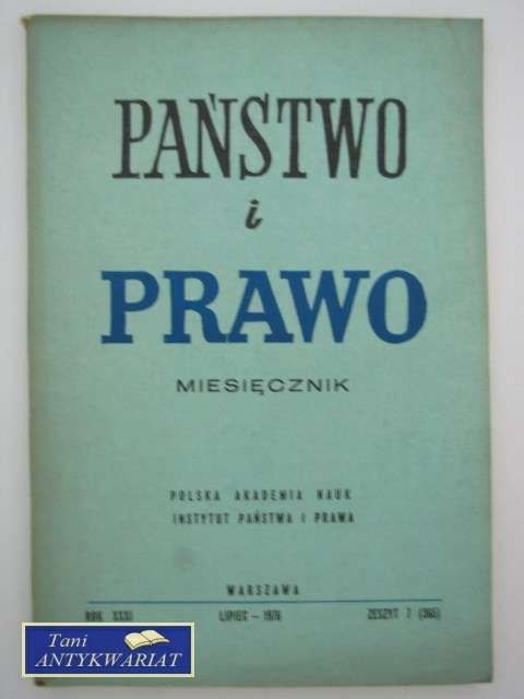 PAŃSTWO I PRAWO