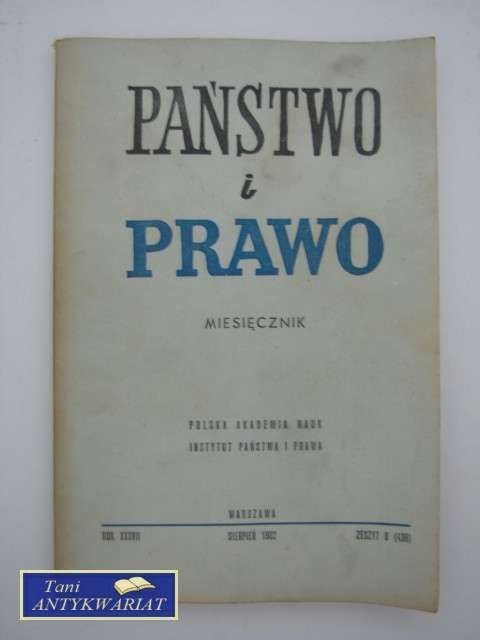 PAŃSTWO I PRAWO