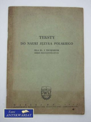 TEKSTY DO NAUKI JĘZYKA POLSKIEGO