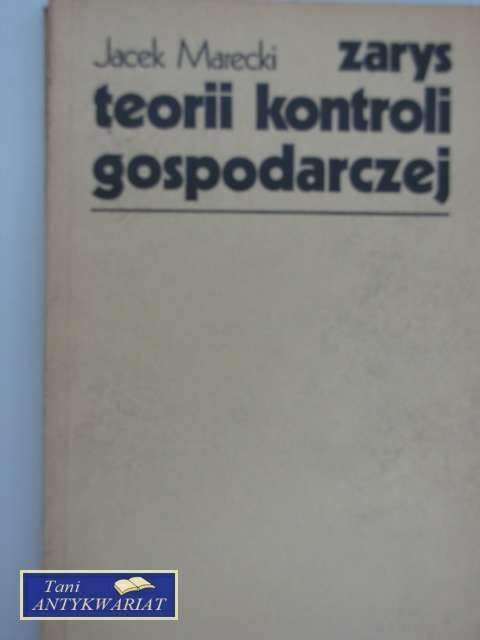 ZARYS TEORII KONTROLI GOSPODARCZEJ