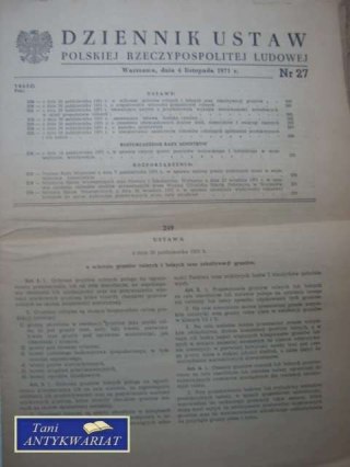 DZIENNIK USTAW NR 27