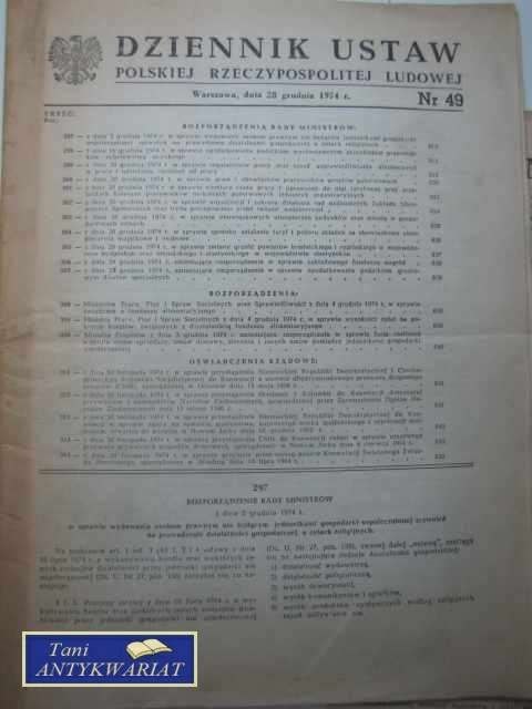 DZIENNIK USTAW NR 49