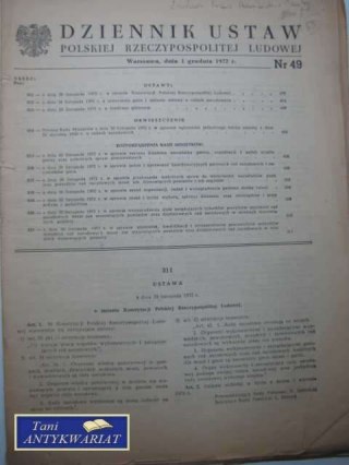 DZIENNIK USTAW NR 49
