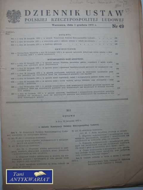 DZIENNIK USTAW NR 49