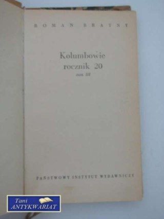 KOLUMBOWIE ROCZNIK 20 TOM III