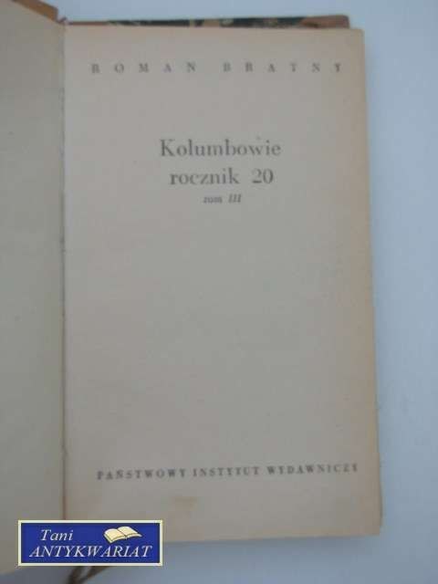 KOLUMBOWIE ROCZNIK 20 TOM III