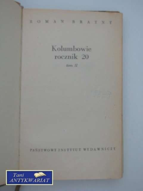 KOLUMBOWIE ROCZNIK 20 TOM II