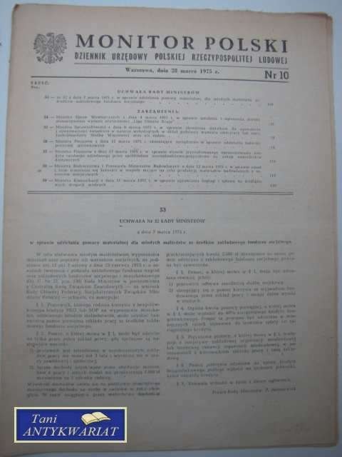 MONITOR POLSKI NR 10