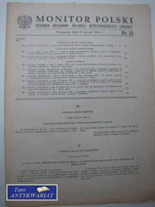 MONITOR POLSKI NR 12
