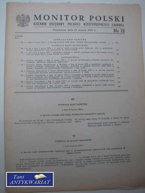MONITOR POLSKI NR 12