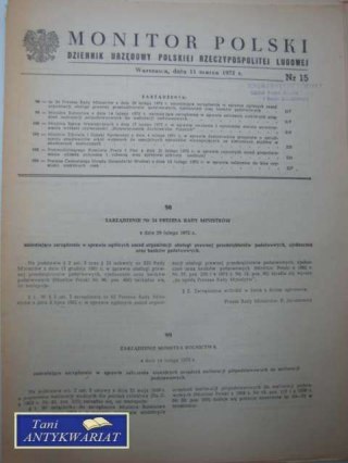 MONITOR POLSKI NR 15
