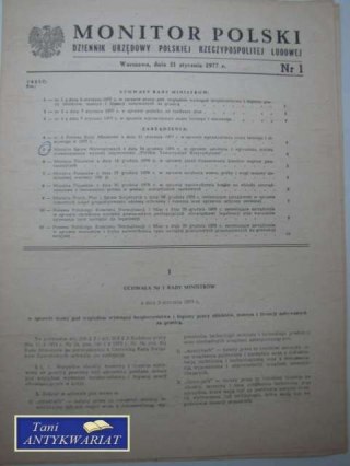 MONITOR POLSKI NR 1