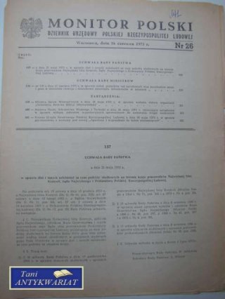 MONITOR POLSKI NR 26