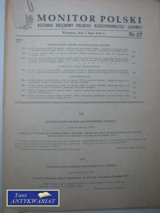 MONITOR POLSKI NR 27