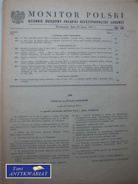 MONITOR POLSKI NR 36