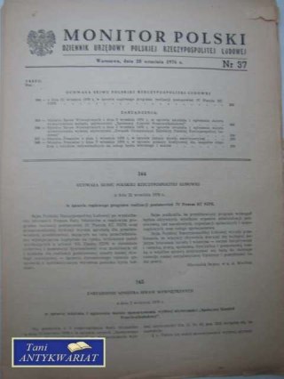 MONITOR POLSKI NR 37