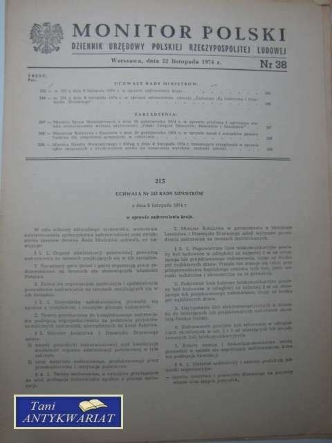 MONITOR POLSKI NR 38