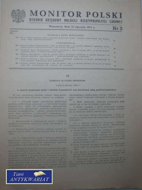MONITOR POLSKI NR 3