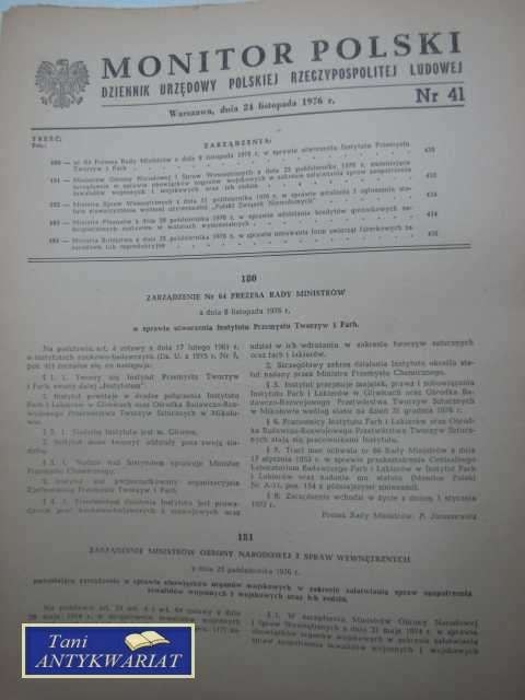 MONITOR POLSKI NR 41