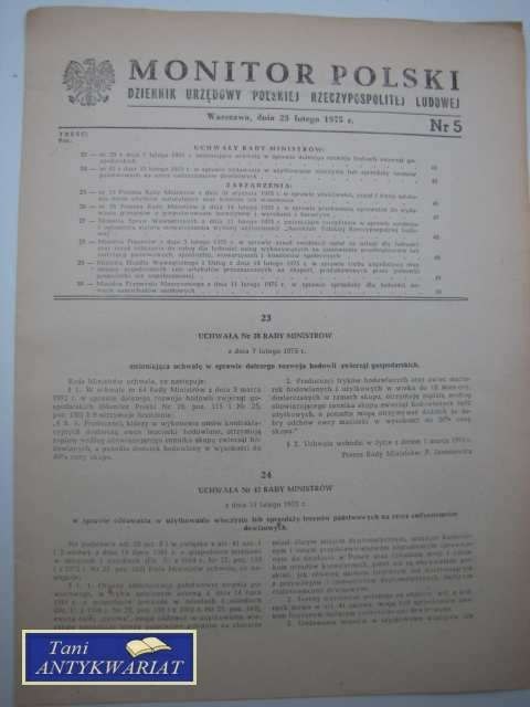 MONITOR POLSKI NR 5