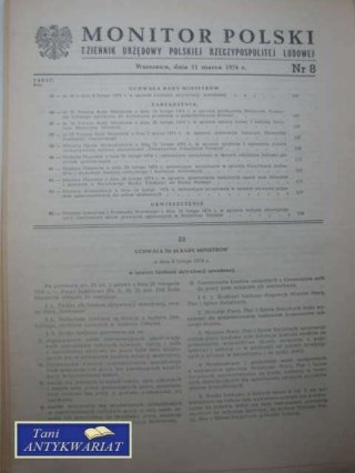 MONITOR POLSKI NR 8