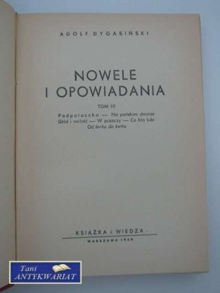 NOWELE I OPOWIADANIA