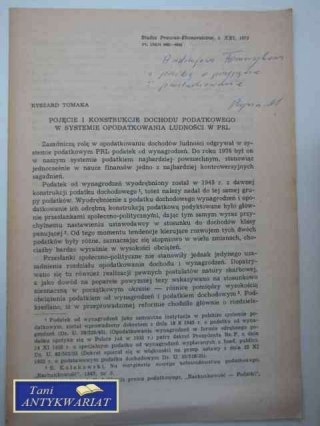 POJĘCIE I KONSTRUKCJE DOCHODU PODATKOWEGO W SYS