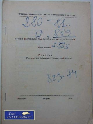 SYSTEM ORGANIZACJI SPOŁECZEŃSTWA SOCJALISTYCZNEGO
