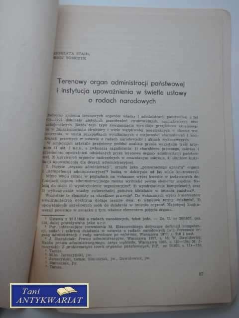 TERENOWY ORGAN ADMINISTRACJI PAŃSTWOWEJ I INST