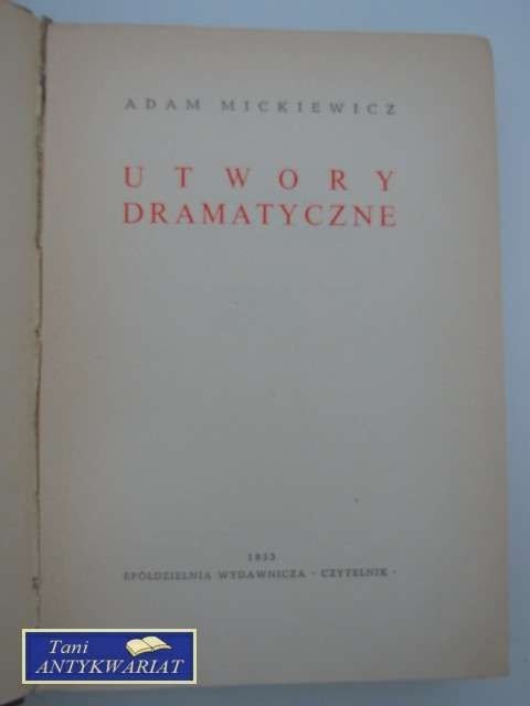 UTWORY DRAMATYCZNE