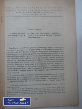 Z PROBLEMATYKI CHARAKTERU PRAWNEGO I MIEJSCA W SY