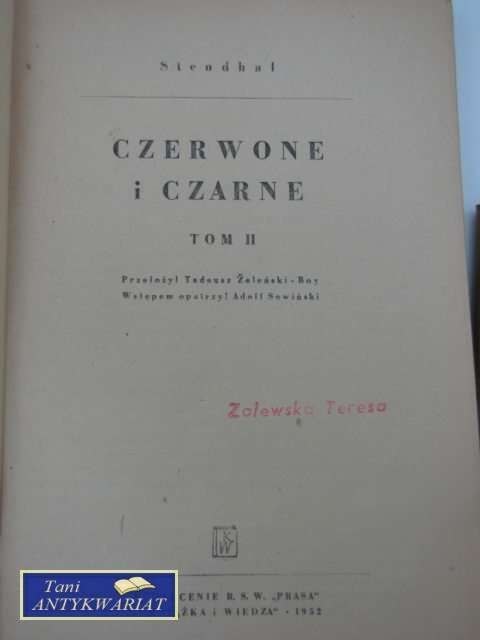 CZERWONE I CZARNE TOM II