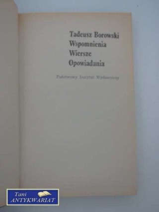 WSPOMNIENIA WIERSZE OPOWIADANIA