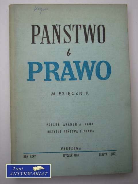 PAŃSTWO I PRAWO ZESZYT 1 (407)